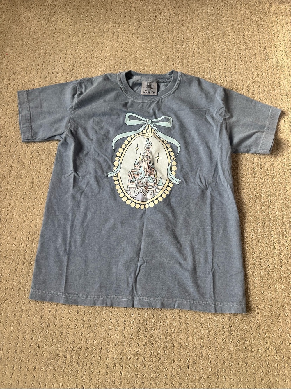 Girls blue Cinderella Disney shirt size large.